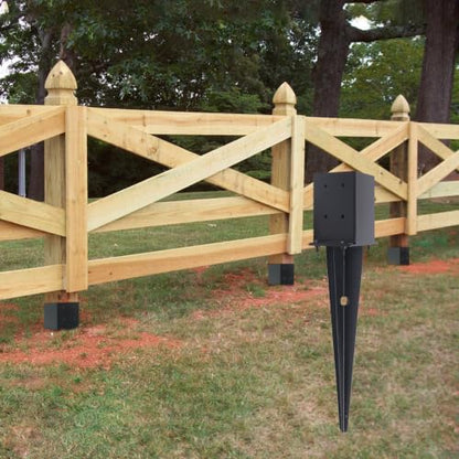 2 Pcs 22-inch 4"x4" Fence Post Anchor Ground Spike(Internal 3.6"x3.6") - size: 2, style: 4"x 4"