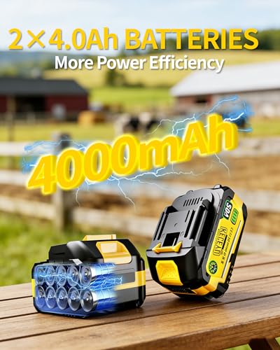 Cordless Grease Gun, 15000 PSI, 5-Speed LCD, 2×4000mAh Batteries