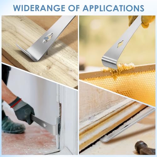 10-Inch Stainless Steel Pry Bar Scraper for Pulling, Lifting and Scraping