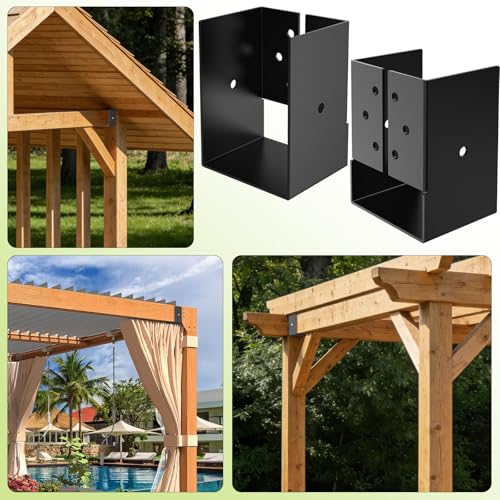 4"x6" Outdoor Concealed Mount Joist Hangers for 4"x 6" Beam Swing(4 Pack) - size: 4pcs 4"x6"