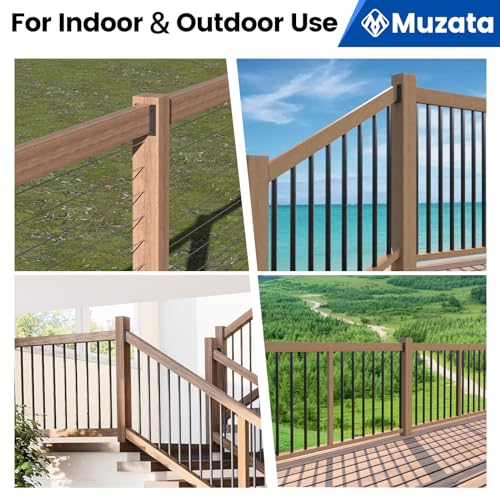 Muzata 40 pcs Deck Railing Brackets Connectors for 2x4 Wood Post WT11