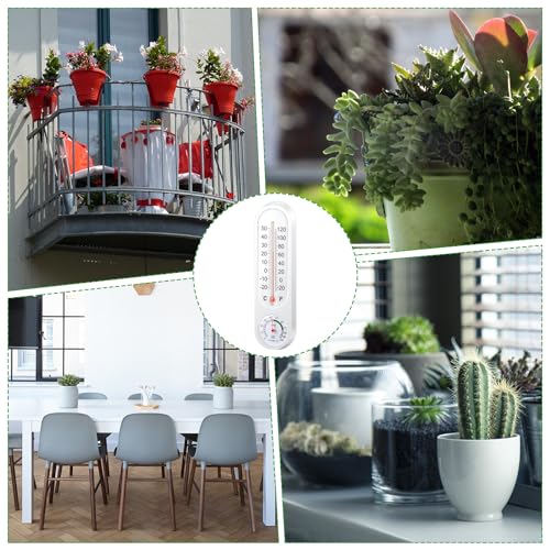Leinuosen 3 Pcs Wall Thermometer Indoor Outdoor for House with Humidity