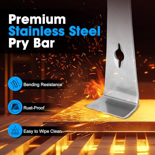 3-In-1 Pry Bar, 10IN Crowbar for Prying, Scraping, Lifting, Pulling