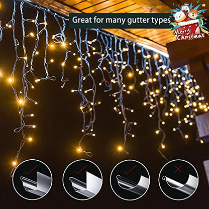 Christmas Light Clips for Outdoor, 200 Pack Mini Gutter & Shingle Clips
