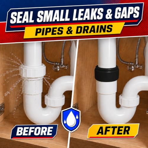Moldable Waterproof Sealant Putty (Black) for Leaks, Gaps, Pipes & Drains - color: Black