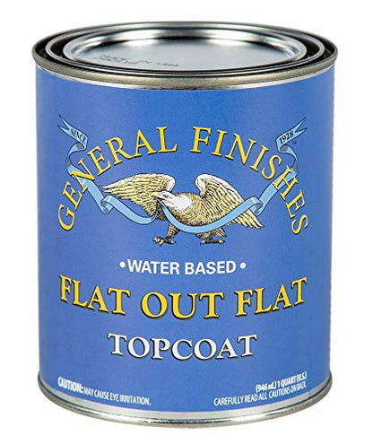 General Finishes Flat Out Flat Topcoat, Quart - size: 1 Quart