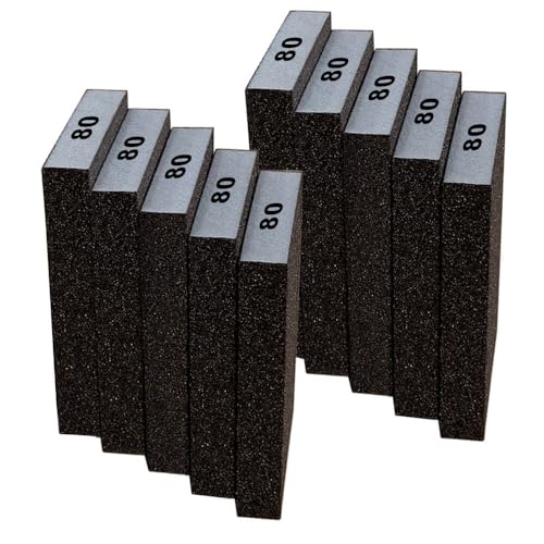 Sanding Sponge 80 Grit Sanding Block - 10Pcs Drywall Sanding Block for Wood - size: 80 Grit