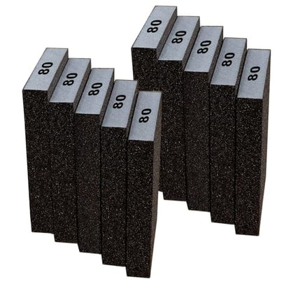 Sanding Sponge 80 Grit Sanding Block - 10Pcs Drywall Sanding Block for Wood - size: 80 Grit