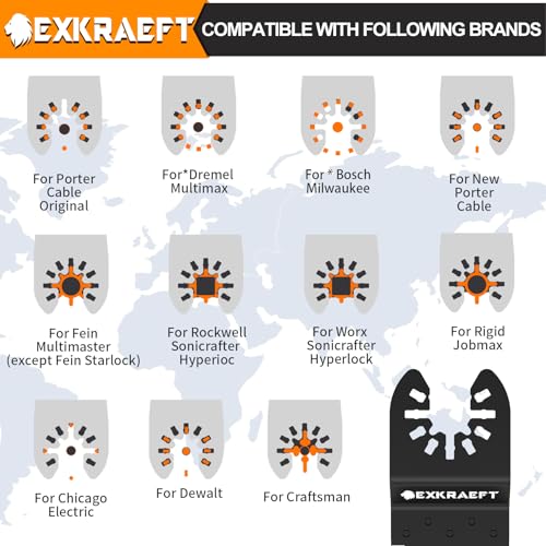 110 PCS Titanium Multitool Blades,Professional Oscillating Tool Blade