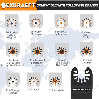 110 PCS Titanium Multitool Blades,Professional Oscillating Tool Blade