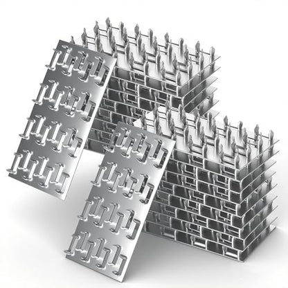 60 Pack 4"x2" Pronged Truss Plates with 8mm Nail Teeth