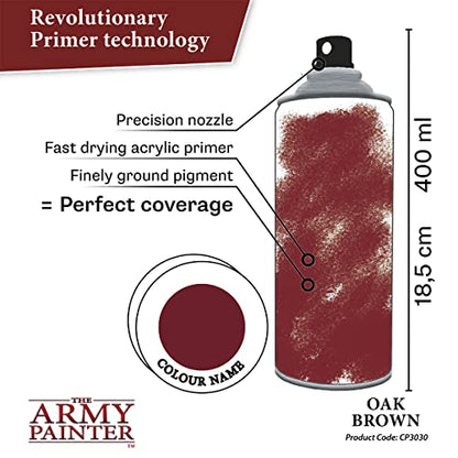 The Army Painter, Colour Primer Oak Brown, 400 ml acrylic spray - color: Oak Brown
