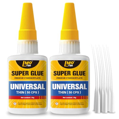 Thin Super Glue Liquid 60g, Fast CA Glue for Plastic Glass Ceramic Wood - size: 2oz, style: Thin