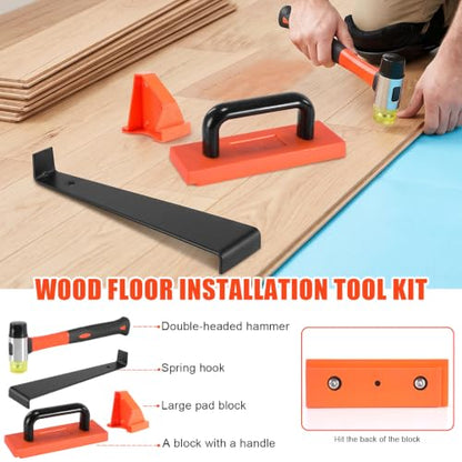 23Pcs Wood Flooring Installation Tool Kit with Ergonomic Handle Laminate