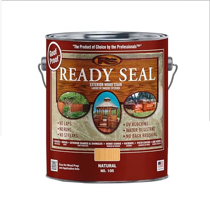 Ready Seal Exterior Wood Stain & Sealer, Natural Light Oak, 1 Gallon - color: Natural / Light Oak, size: 1 Gallon