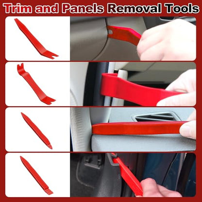 Keze 7 Pcs Auto Trim Removal Tool Kit - Red - color: Red-Auto Trim Removal Pry Tool