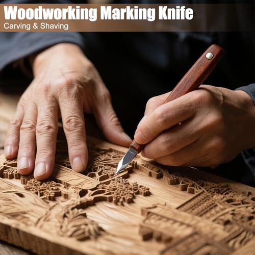 Marking Knife Woodworking, High-Carbon Steel Double Beveled Blade