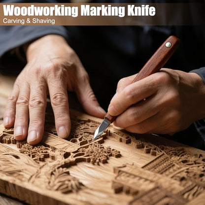 Marking Knife Woodworking, High-Carbon Steel Double Beveled Blade