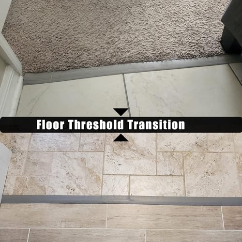 T Molding Flexible Self Adhesive Floor Transition Strip - color: Gray, size: T Molding 9.84ft