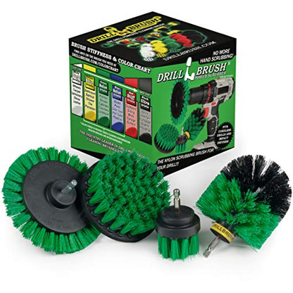 Drillbrush Green - Drill Power Kitchen Scrub Brush Kit - color: Green