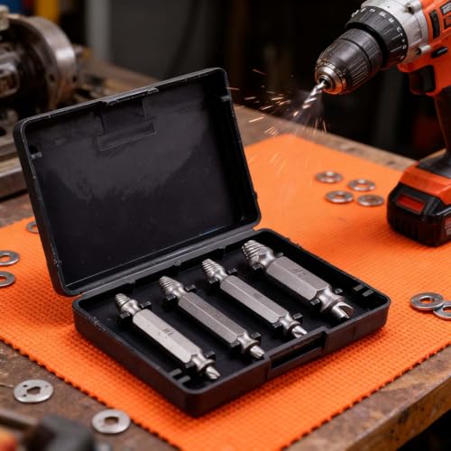 4PCS Damaged Screw Extractor Drill Bit Kit Remover for Stripped Screws Nuts