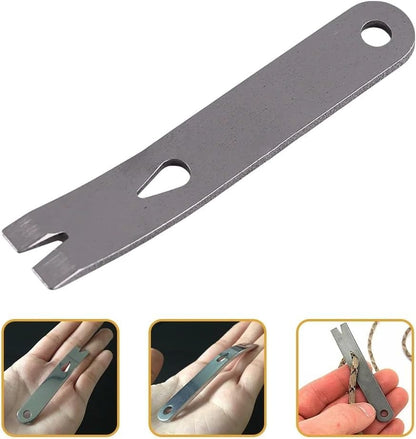 Mini Stainless Steel Pocket Pry Bar Crowbar Multifunction EDC Tool for Bushcraft and Survival