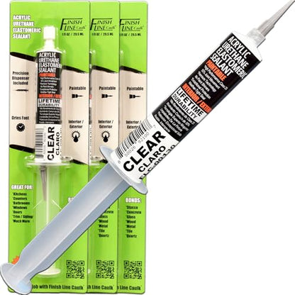 30mL Pre-Filled Precision Caulk Applicator Clear, 3-Pack - color: Clear