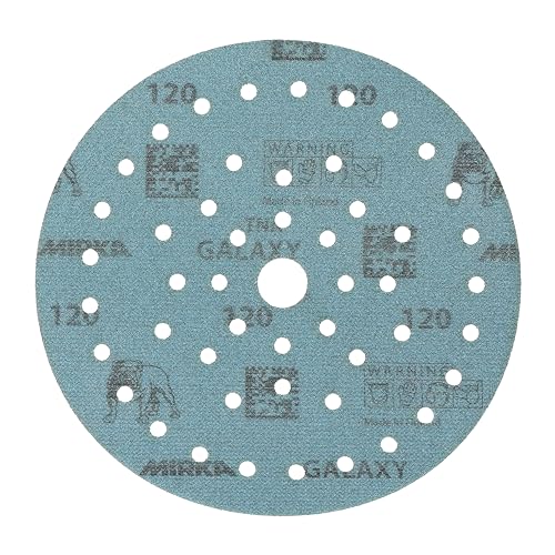 Mirka Galaxy Multifit 6 Inch Ceramic Discs, 120 Grit, Hook & Loop, 50 Pack - size: Grit 120