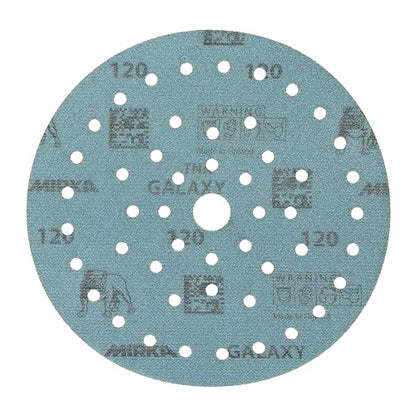 Mirka Galaxy Multifit 6 Inch Ceramic Discs, 120 Grit, Hook & Loop, 50 Pack - size: Grit 120