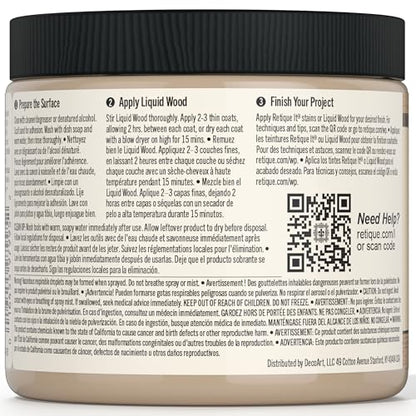 Retique It New and Improved Formula Liquid Wood Coatings - Stainable Primer - Paint It then Stain it (Light Wood, Medium)