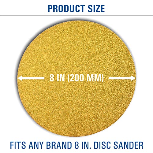 Starcke 8 inch inch Sanding Discs Hook and Loop No Hole 80 Grit 25 Pack - style: 80 Grit