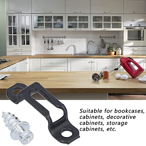 60 Set 2in 1 Furniture Concealed Connector Slide Buckle Fastener Furniture Connecting Fastener for Cabinet Wardrobe Combination Accessories(Half Pass)