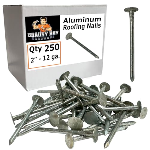 2”- ALUMINUM - Roofing Vinyl siding facia nails - 6d - Qty (250) - size: 250-nails