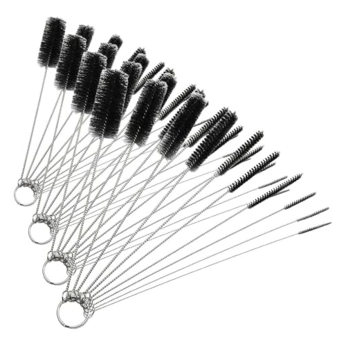 Long Straw Brush, Nylon Pipe Tube Cleaner 8.2-ihch 10 Different Diameters Set of 10 (Pack of 4) - size: 10 piece set (Pack of 4)