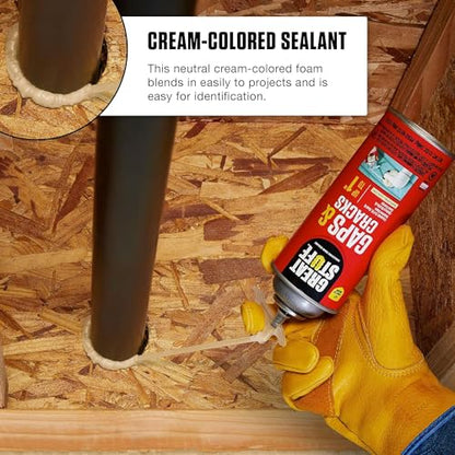 Great Stuff 157911 Insulating Foam Sealant, 20 Ounce, Ivory (Pack of 2) - size: Pack of 2