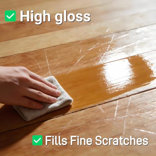 JOAOL Wood Floor Restorer & Polish–High Gloss Shine, Helps Repair Fine Scratches, Durable Protective Finish, Non-Slip, Non-Greasy, Moisture&Dust Resistant for Hardwood, Laminate Floors&Wood Furniture