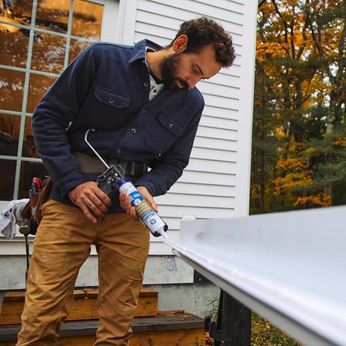 GE Advanced Silicone Caulk for Window & Door, Light Gray, 10.1 fl oz Cartridge, 12 Pack - size: Pack of 12, style: Light Gray