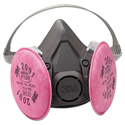 3M 6391 Half Facepiece Respirator 6000 Series, Reusable - size: 1 Count (Pack of 1)