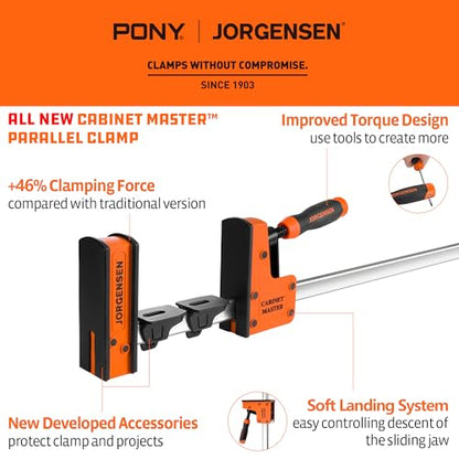 JORGENSEN 36-Inch Parallel Bar Clamps Set, 2200 lbs Load Limit, 2-Pack - size: 36 Inch