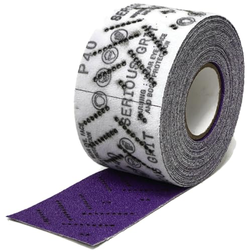 Serious Grit - P40 Grit Ceramic Hook & Loop Sandpaper Roll - 70mm x 8m - size: 40 Grit