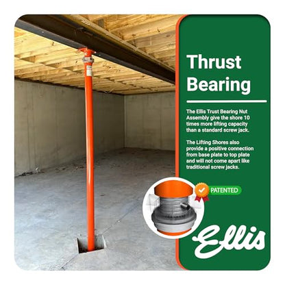 Ellis Light-Duty Lifting Shores, Adjustable Screw Jack Post, 110" to 134" - size: 110" - 134"