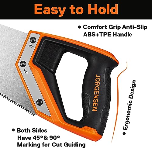 JORGENSEN Japanese Flush Cut Saw - 5 Inch Small Pull Saw & JORGENSEN 15 Inch Pro Hand Saw