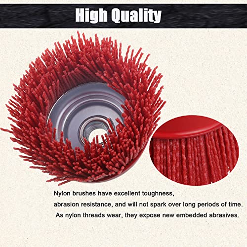 4 Inch Abrasive Filament Nylon Cup Brush for Angle Grinder-2 Pack - style: 2 Pack
