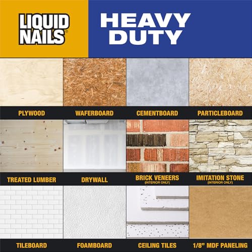 Liquid Nails 10 oz Heavy Duty Construction Adhesive - color: Tan, size: 10 Ounce, style: Heavy Duty