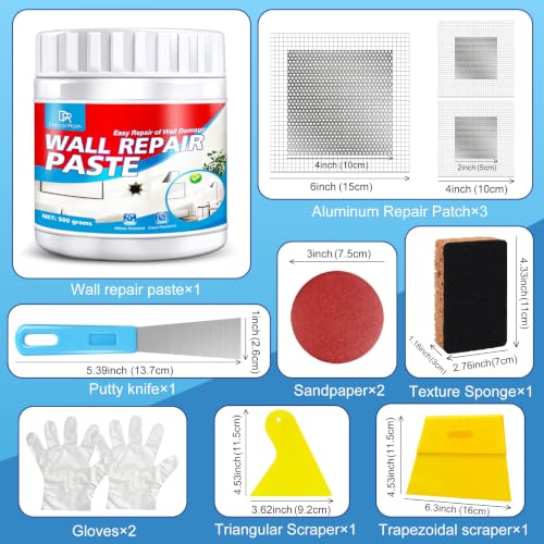 Drywall Repair Kit, 18oz Drywall Hole Patch Repair Kit Wall Patch Repair