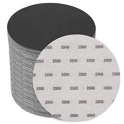 6 Inch 25 PCS 2500 Grit Sanding Disc Wet Dry Sandpaper Hook Loop Sand Paper - style: Grit 2500