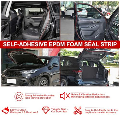 Pangda 25Ft D Shape Rubber Weather Stripping Foam Self-Adhesive EPDM Door Seal Strip for Noise Reduction Waterproof Dustproof for Cars Boats Truck RVs Windows Doors (3/4" W × 3/4" H) - size: 25ft L, style: 3/4" W × 3/4" H