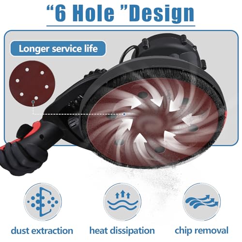 15 PCS 9 Inch 6 Hole Sanding Discs, 80 Grit Hook and Loop Round Sandpaper - color: 80Grit 15PCS