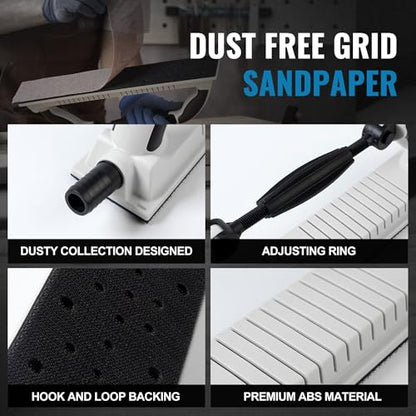 S SATC 2-3/4" x 15-3/4" Adjustable Radius Longboard Flexible Sanding Blocks with Hook & Loop Backing Include 10PCS 5 Girts Mesh Sandpapers for Sanding Auto Body Woodworking - style: Longboard Sanding Blocks with 10 PCS Sandpapers