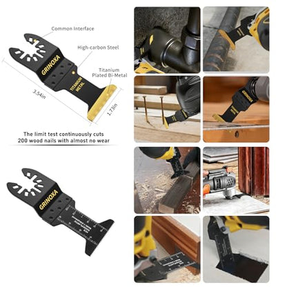 200PCS Multitool Blades, Titanium Oscillating Saw Blades for Wood Plastic - size: 200PCS